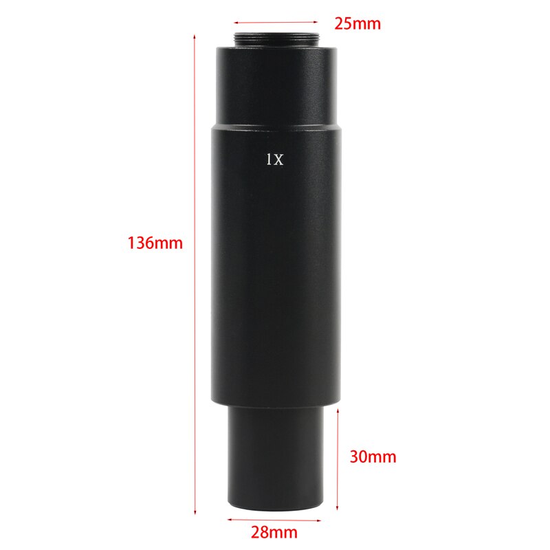 0.35X 0.5X 1X Industry Mono Lens Zoom C Mount Adapter Lens For 10A 0.7X~4.5X Industry Microscope Lens Camera Eyepiece Lens: 1X