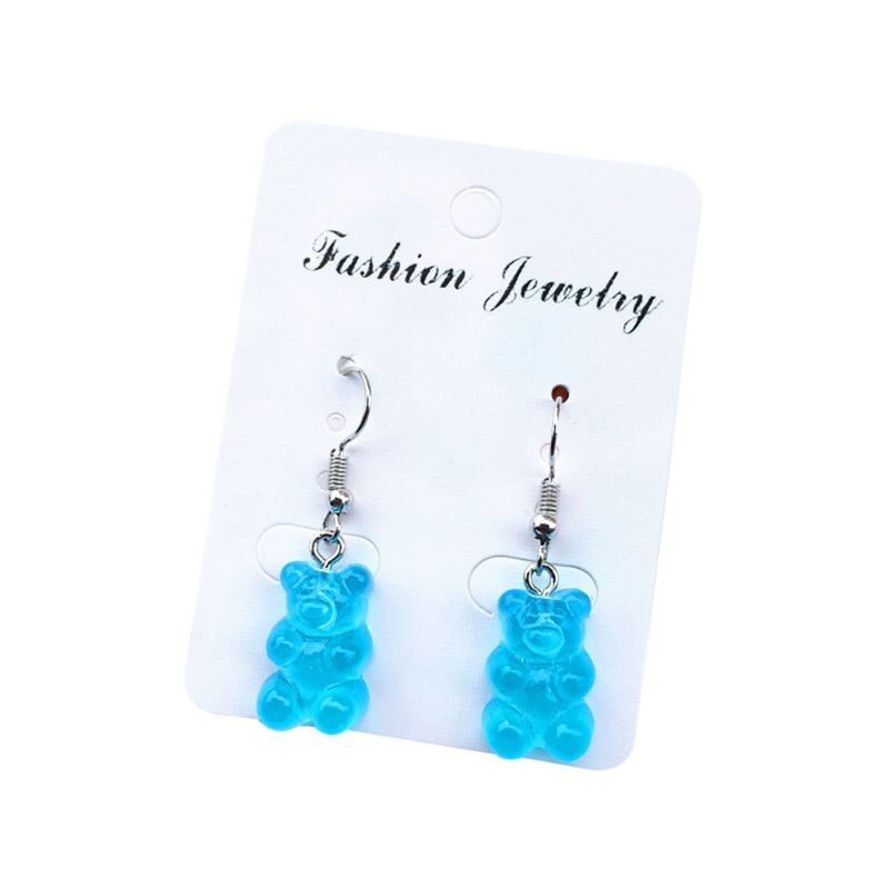 1 Pair Cute Mini Gummy Bear Earrings Minimalism Cartoon Female Ear Hooks Danglers Jewelry