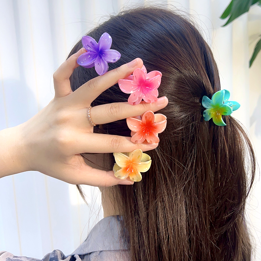 5/3/2 Uds. Pinzas para el cabello de flores para mujer, estilo bohemio, 4cm, pinzas para el cabello con forma de flor de huevo, pasadores, horquillas para niñas, accesorios para el cabello para niños