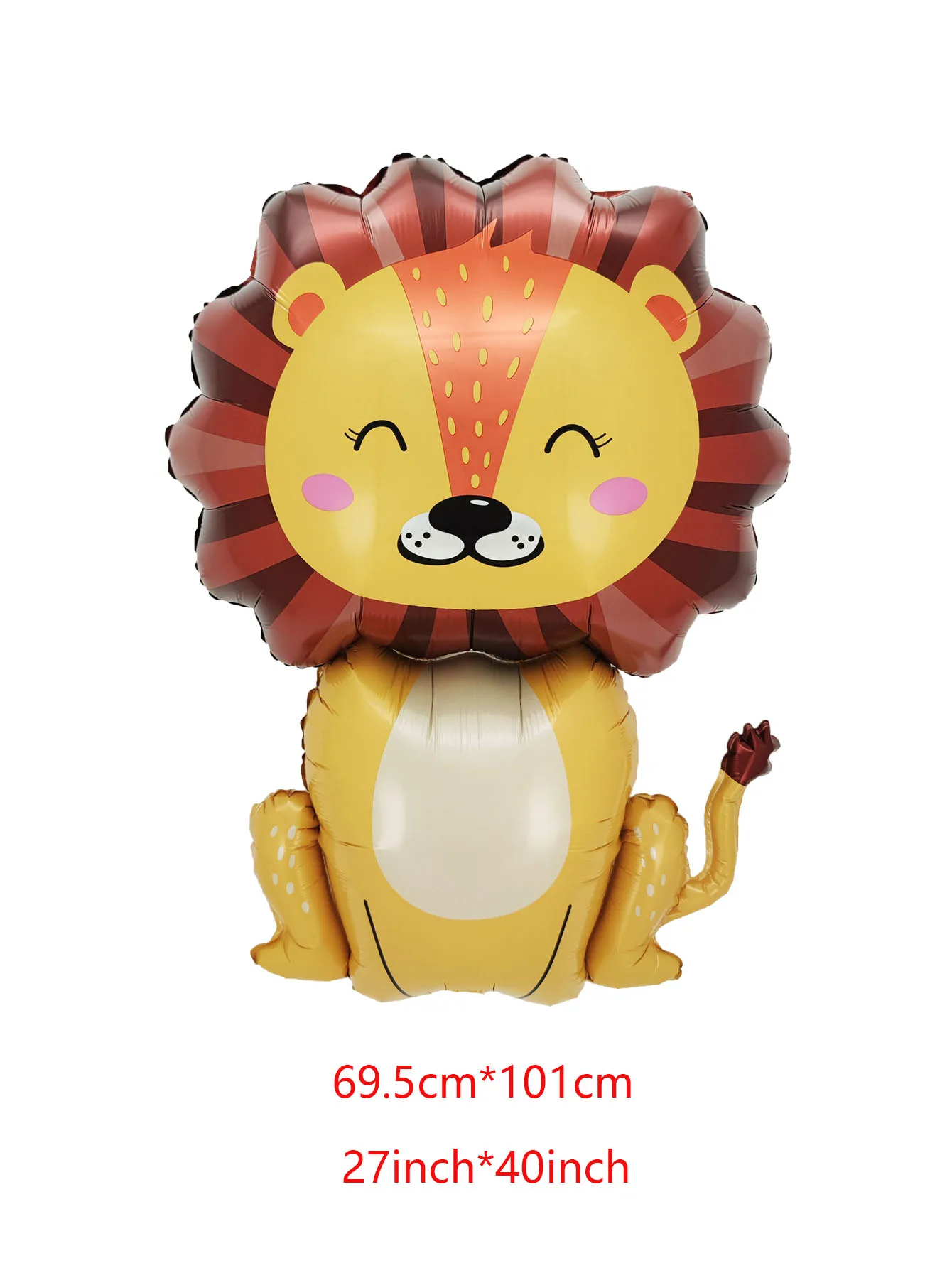 Globos de aluminio de animales grandes, mono, León, cebra, elefante, jirafa, cocodrilo, decoraciones para de cumpleaños y Día de los niños