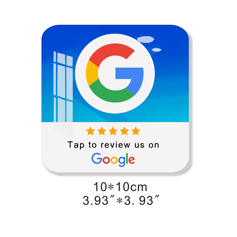 Acrylic NFC Plaque NFC Plate Google Reviews Increase Your Reviews: SKY BLUE