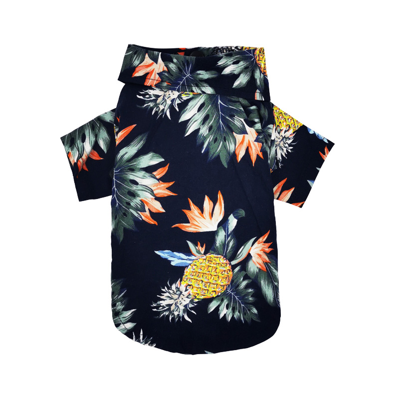 Lente Zomer Kat T-shirt Leuke Kat Shirts Vest Kleding voor Kleine Honden Katten Gedrukt Katoen Kitten Kitty Kostuums Kleding: Navy / L