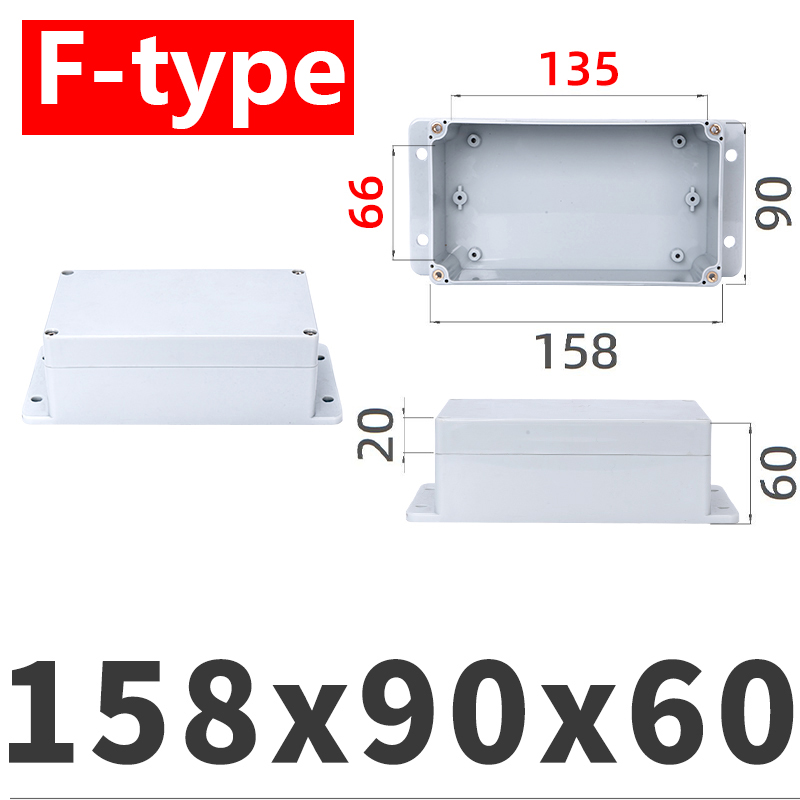 Ip67 waterproof enclosures, plastic boxes, electronic project boxes, outdoor instruments, electrical project boxes, junction boxes with earpieces: Gold