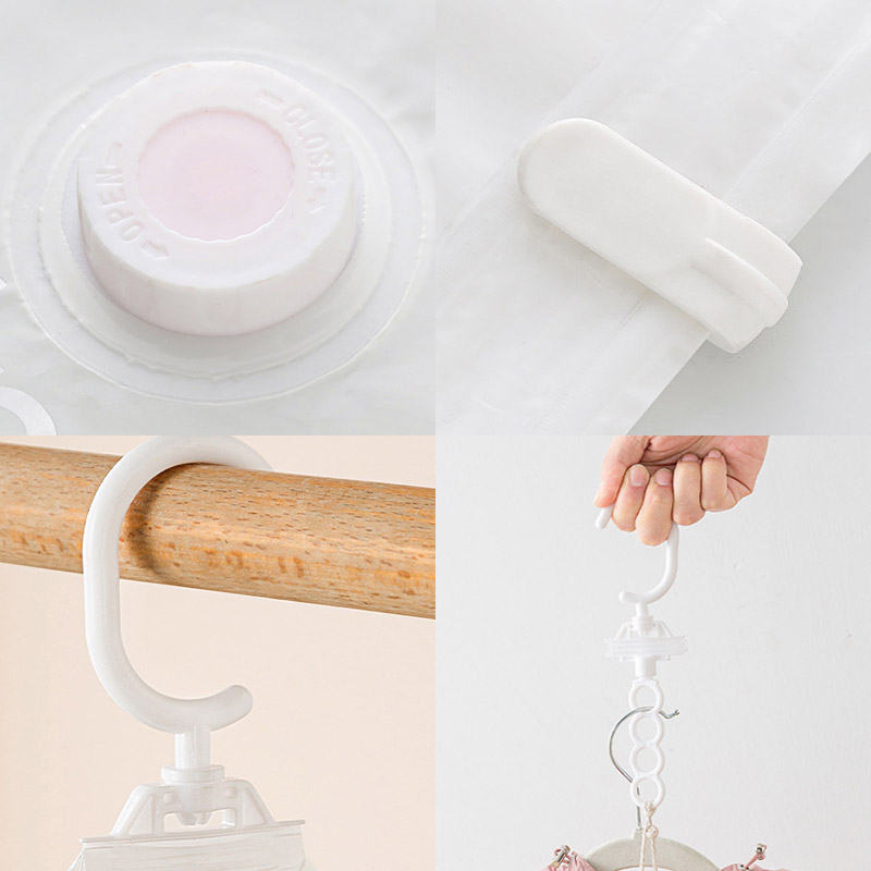 Compressed Bag Closet Hanging Organizer Vacuum Bag for Clothes Storage Bag with Hanger Space Saving Saving Seal Bags Wardrobe