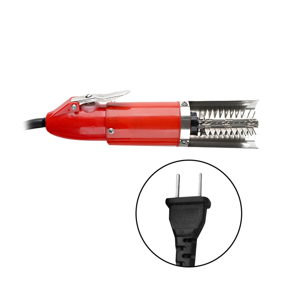 Useful Electric Fish Scaler Fishing Scalers Clean Fish Remover Cleaner Descaler Waterproof Scraper Seafood Tools: US plug red
