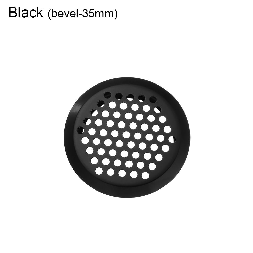 Œillet pour chaussures de placard, accessoires de garde-robe, couvercle de ventilation en acier inoxydable, décoration de Grille de ventilateur, ornements de trous: black-bevel-35mm