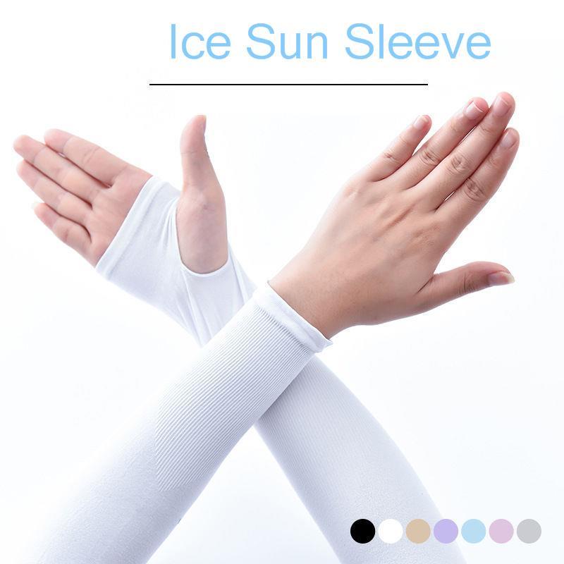Lange handsker sol-uv-beskyttelse håndbeskytter dæksel ærmer is silke solcreme ærmer udendørs armvarmer halvfinger ærmer