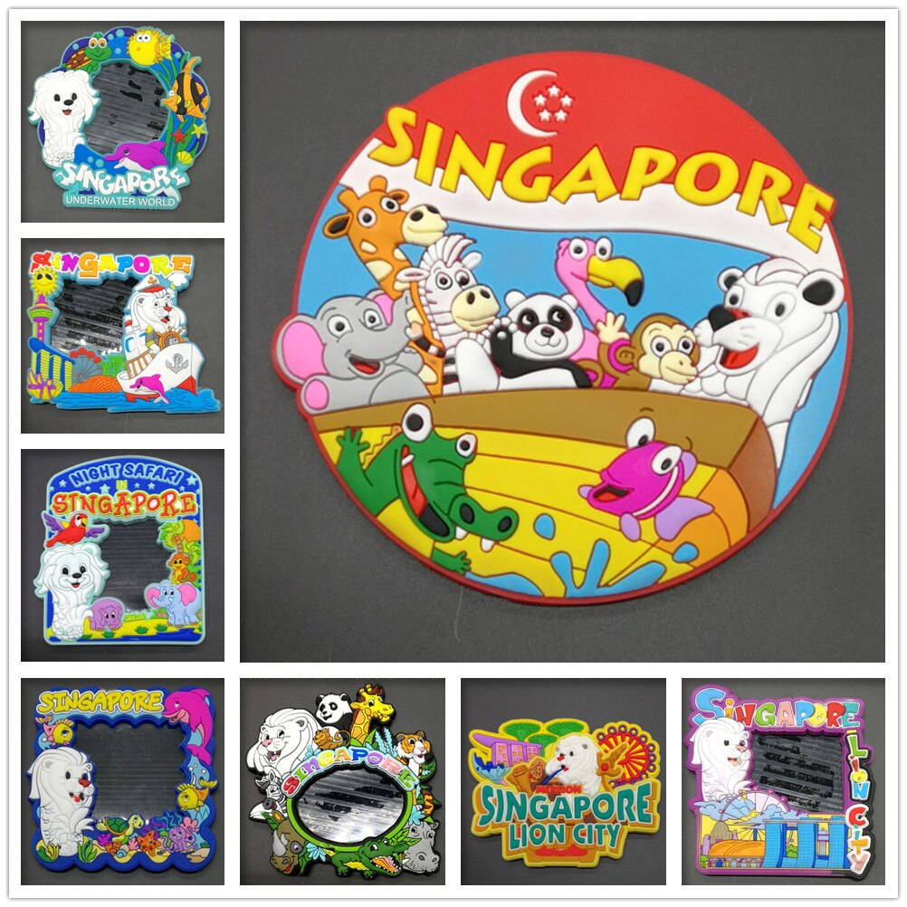 Singapore Rubber Fridge Magnet Tourist Souvenirs Refrigerator Magnetic Stickers Travel collection