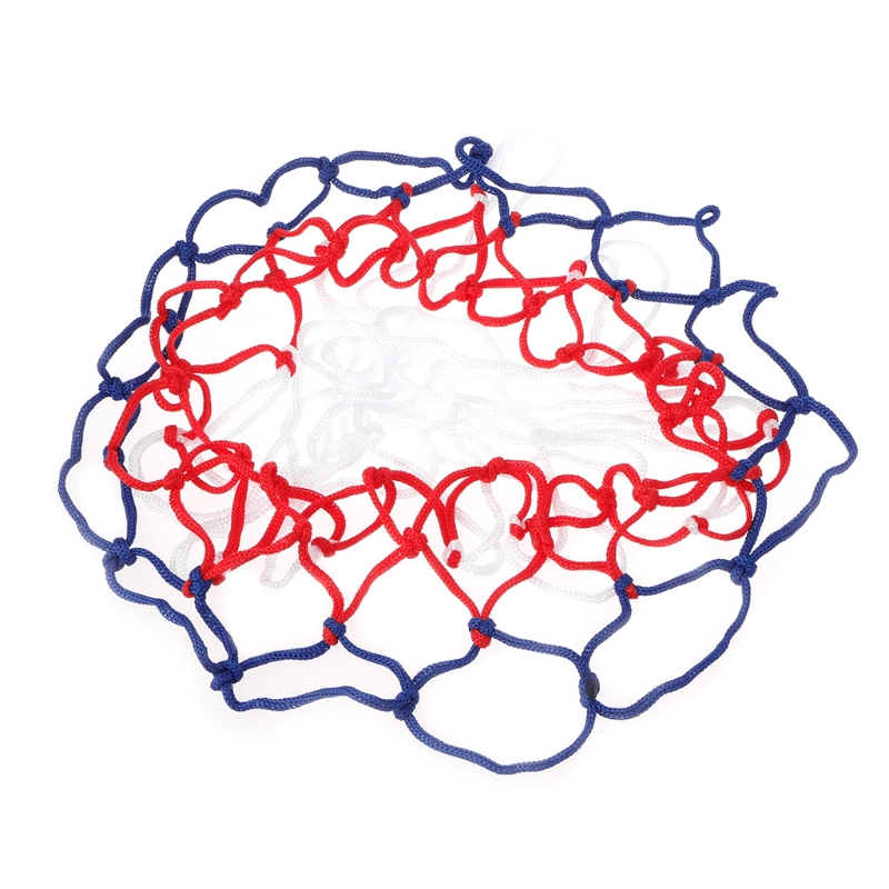 Universal 5mm rød hvit blå basketball nett nylon bøyle mål rim mesh