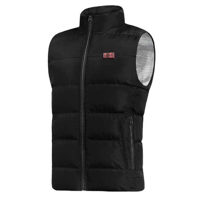 9 Heated Vest Jacket Men Women Coat Clothes Intelligent Electric Heating Thermal Warm Clothes Winter Heated Hunt: Black / XXXL