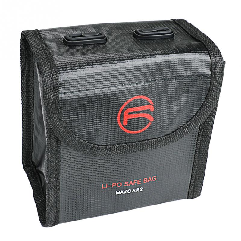 Lipo batteri bærbar brandsikker eksplosionssikker sikkerhed lipo batteri taske brandsikker til dji mavic air 2 til rc lipo batteri: Sort 2