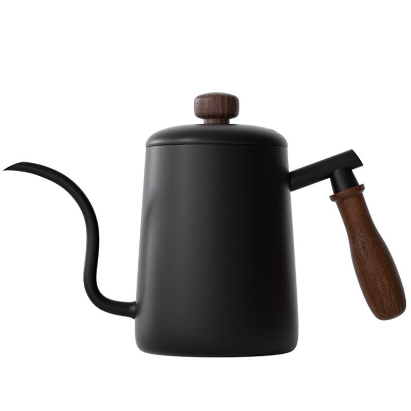 600ml Hand Coffee Pot 304 Stainless Steel Long Mouth Thin Mouth Pot Commercial Appliance With Lid Coffee Kettle