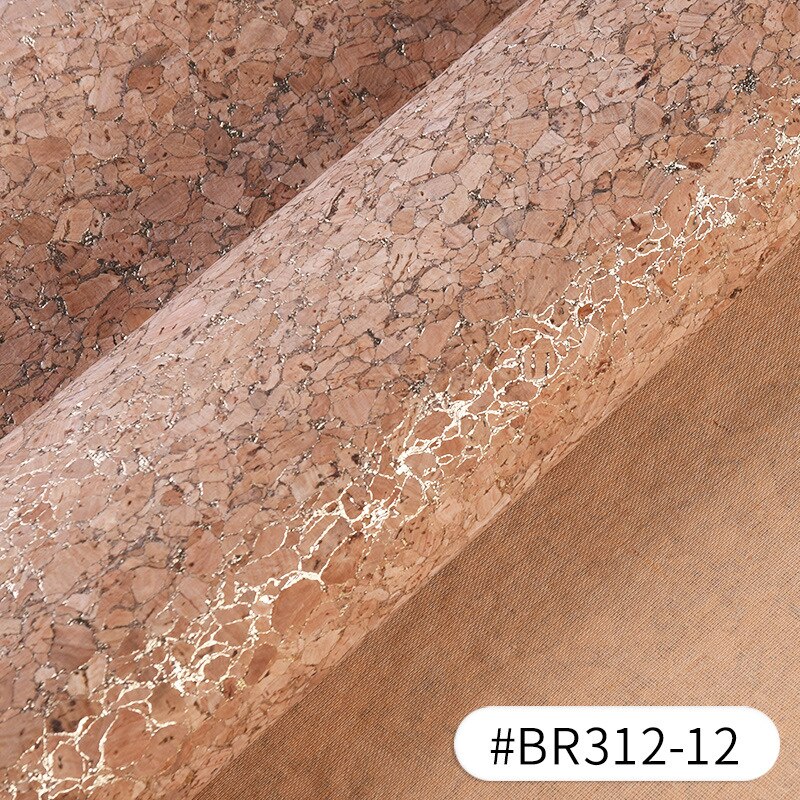 Meetee 90 x 140cm 0.5mm tissu en cuir de liège naturel pur tissu grain de bois matériau doux pour chaussures de fond sac à main décoration artisanat: 12