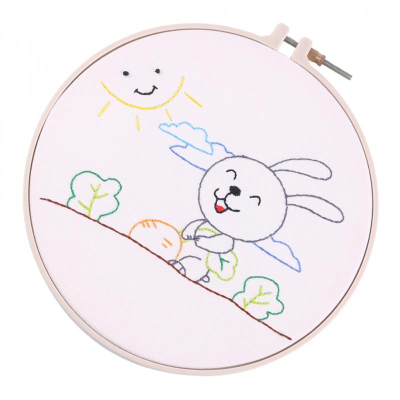 Coelho fofo em ponto cruz incluído: desenhos de fios em tela bordada,