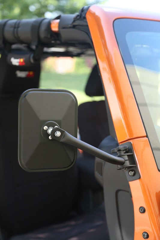 Til jeep wrangler tj jk udløser spejl par rektangulært sort til jeep kit runde spejle  tj 1997-2006 wrangler  jk 07-17