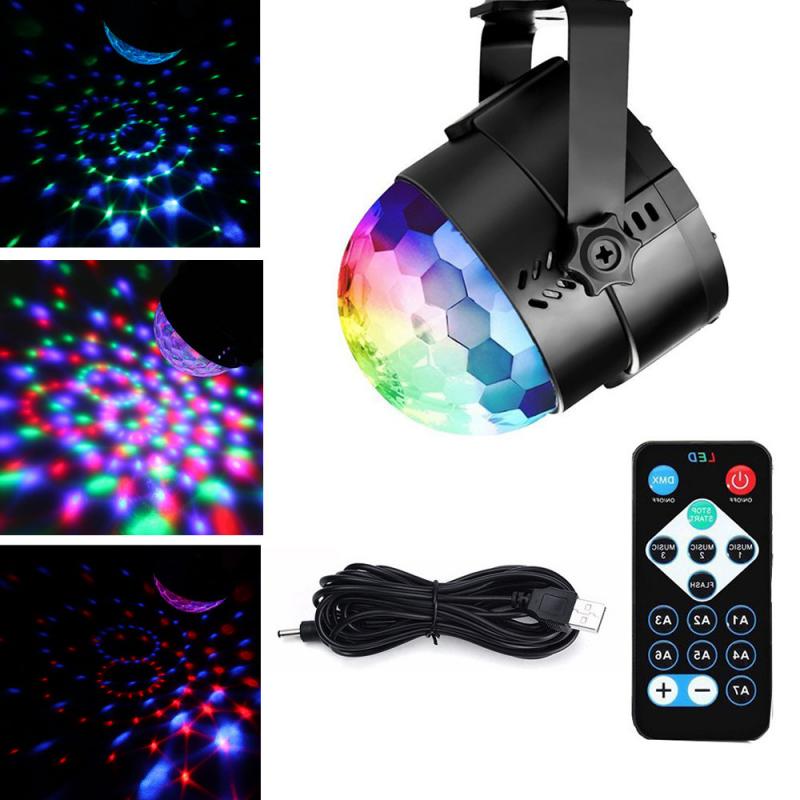 Mini Sound Activated Roterende Disco Ball Dj Verlichting Party Licht Rgb Led Podium Verlichting Voor Kerst Bruiloft Auto Thuis Party licht