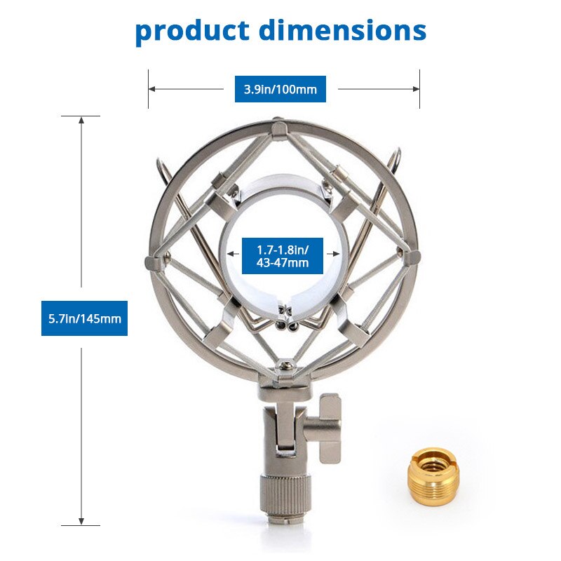 Metal Microphone Shock Mount Studio Karaoke Condenser Microfone Mikrofon Holder Shockproof Mic Stand bm 800 Microphone Stand
