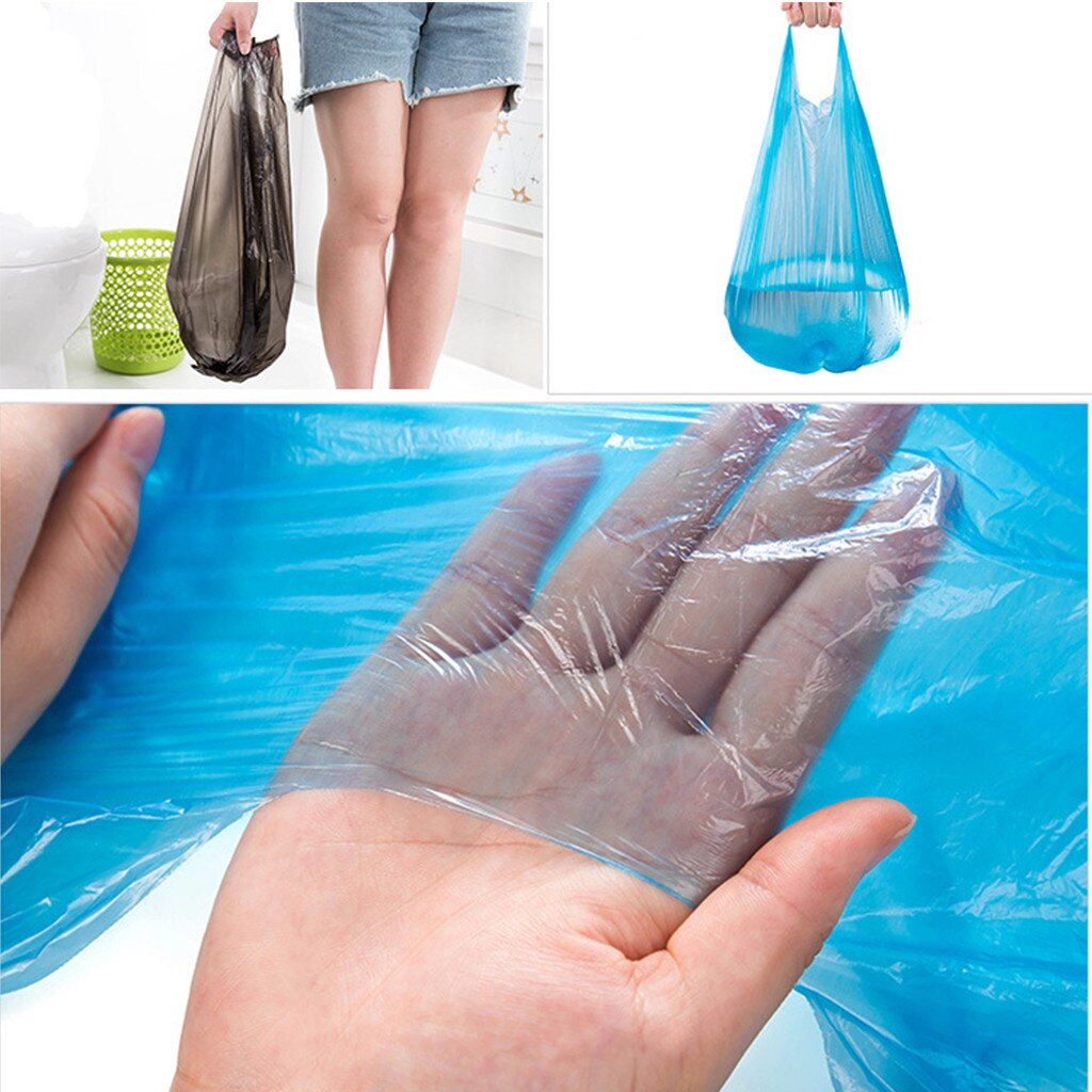 Vest-type Large Garbage Bag Thick Roll Disposable Plastic Bag Household Rubbish Bags Plastic Trash Bag Kitchen Tools 20 pcs