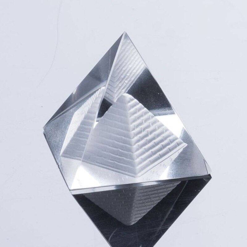Optical Prism K9 Glass Pyramid Crystal Wedding Triangle Decoration Birthday