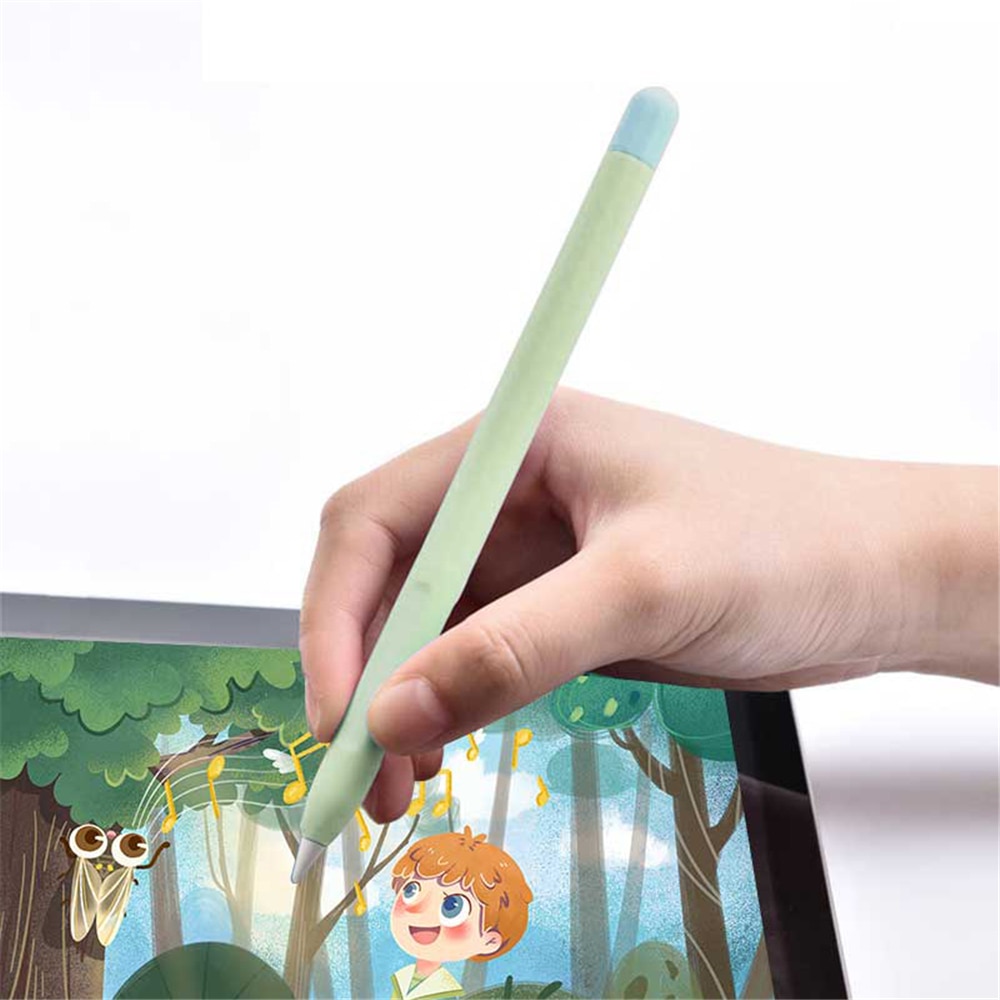 For Apple Pencil 1st 2nd Generation Colorful Soft Silicone Pen Protective Case Cover Skin Computer Accessories