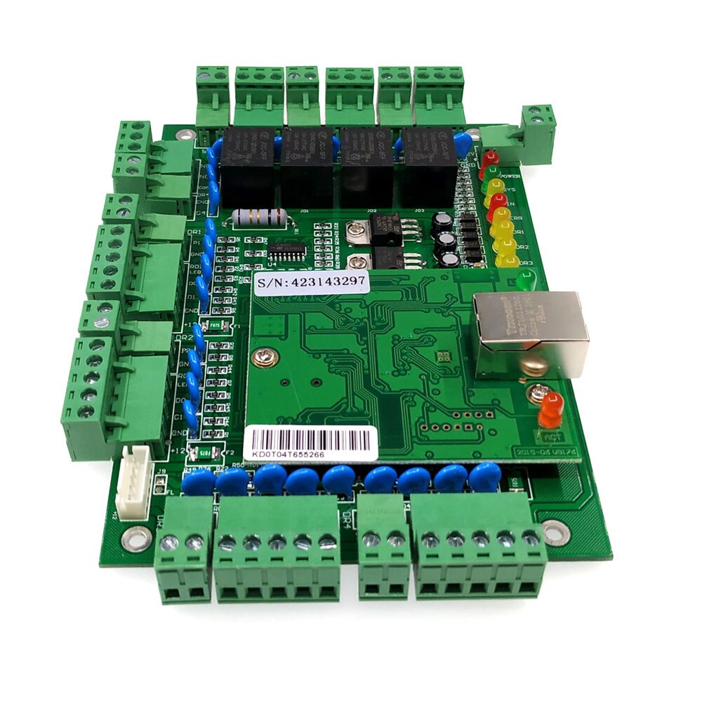 TCP/IP Four Door Access Controller 32-bit 40 000 Users,support multi-access function / time attendance / Fire Alarm etc.sn:T04