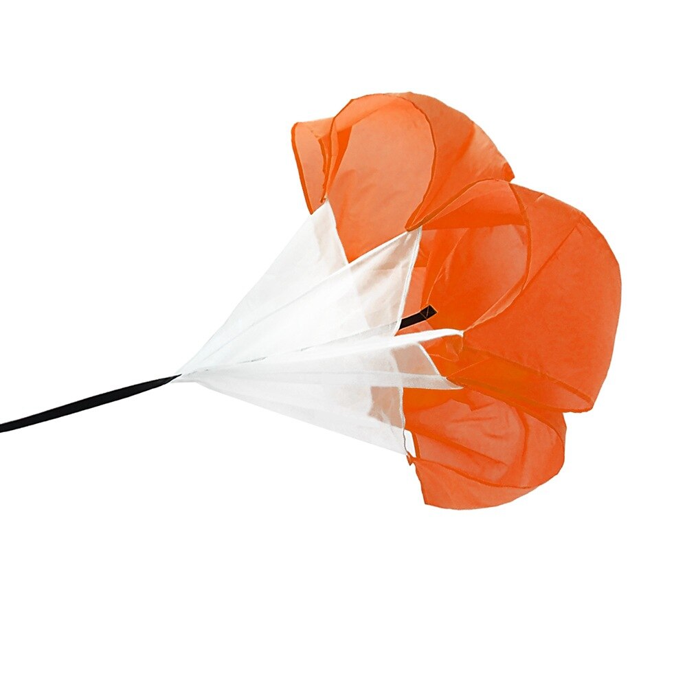 Hastighet träning löpning dra fallskärm fotboll träning träningsutrustning hastighet dra rännan rörelse löpmotstånd paraply: Orange