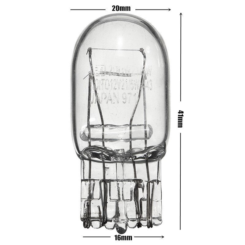 4 stk  t20 7443 7440 21/5w drl pærer dobbeltfilamenter halogenpære klart glas kørelys dagslys