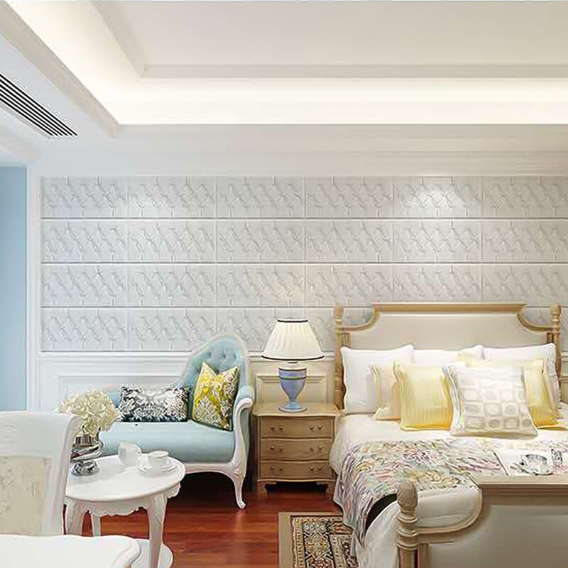 3D Wall Panels Peel and Stick WallpaperLiving Room TV Background Wall Decoration Peel and Stick Panels Adhesive Foam Wall Paper