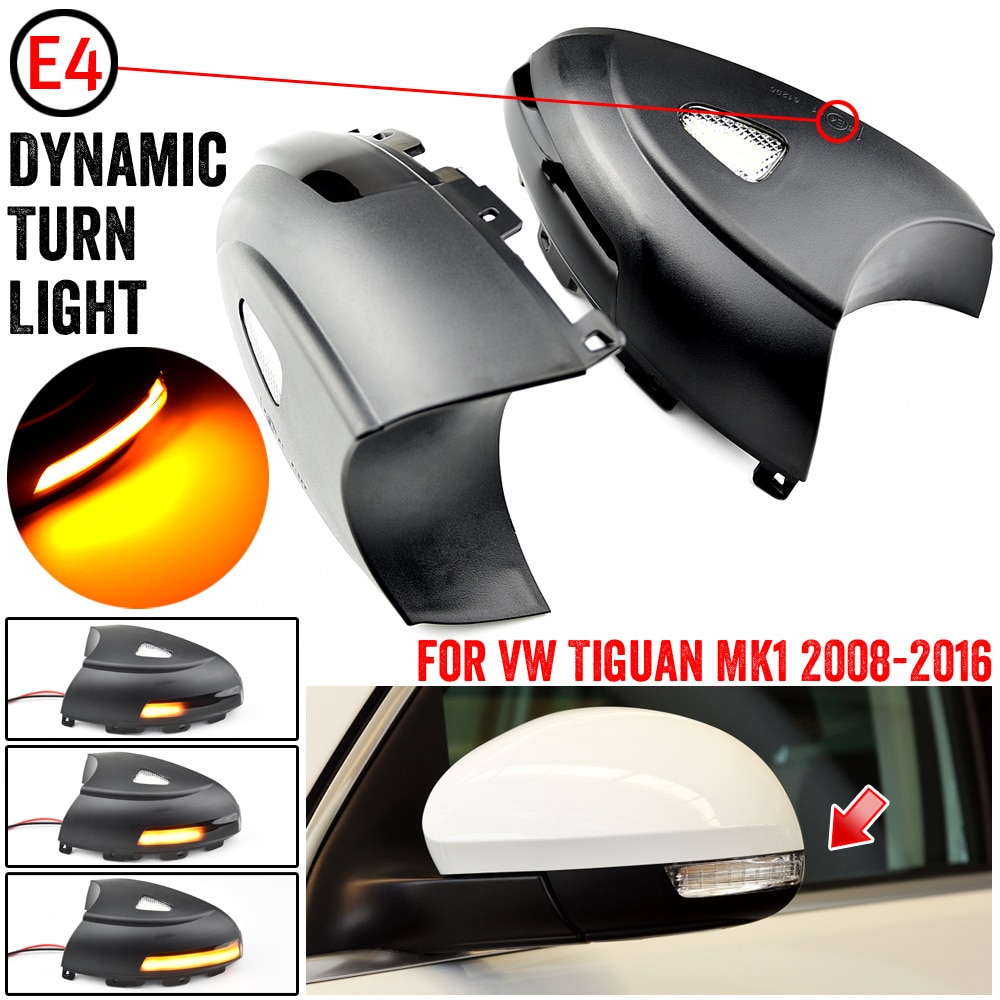 Puddle Light Dynamische Richtingaanwijzer Led Zijspiegel Sequentiële Indicator Licht Voor Vw Volkswagen Tiguan MK1