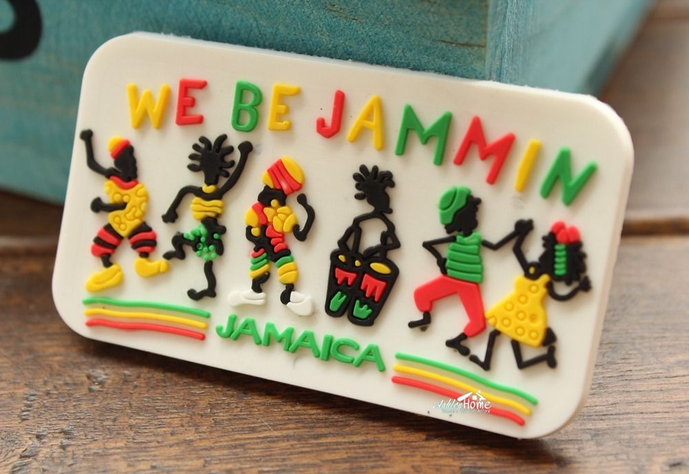 Jamaica Dansen We Worden Jammin Toerisme Souvenir Rubber Magneet Toeristische Reizen