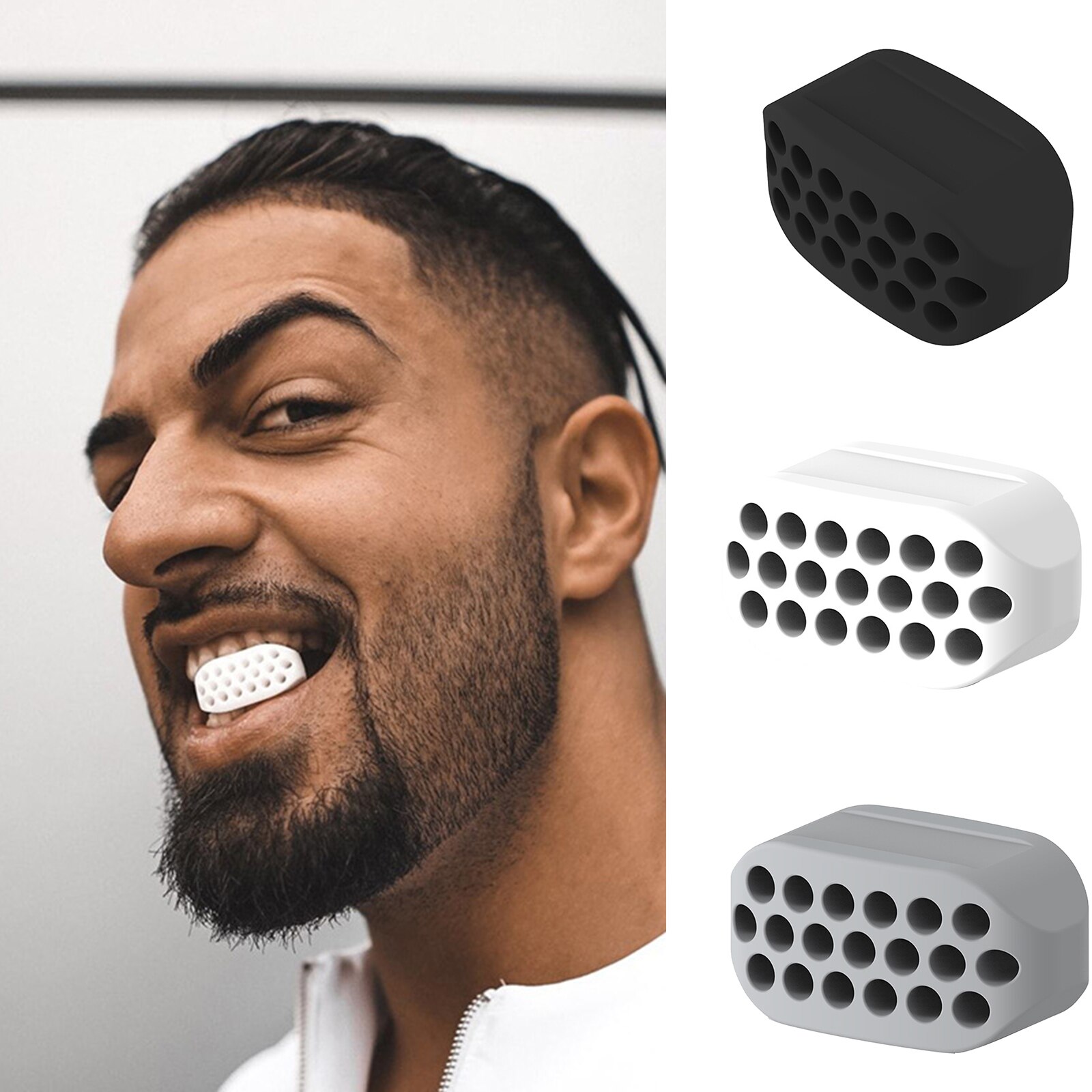 Jaw Exerciser Face Muscle Jaw Workout Tool Easy Reduce Double Chin Exerciser Jawline For Men And Women MJ