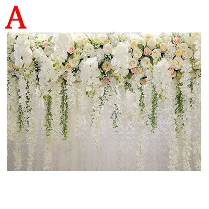 1 stk 210 x 150cm rosenblomst bryllupsfotografering baggrunde væg baggrund klud bryllups scene indretning studio rekvisitter: -en