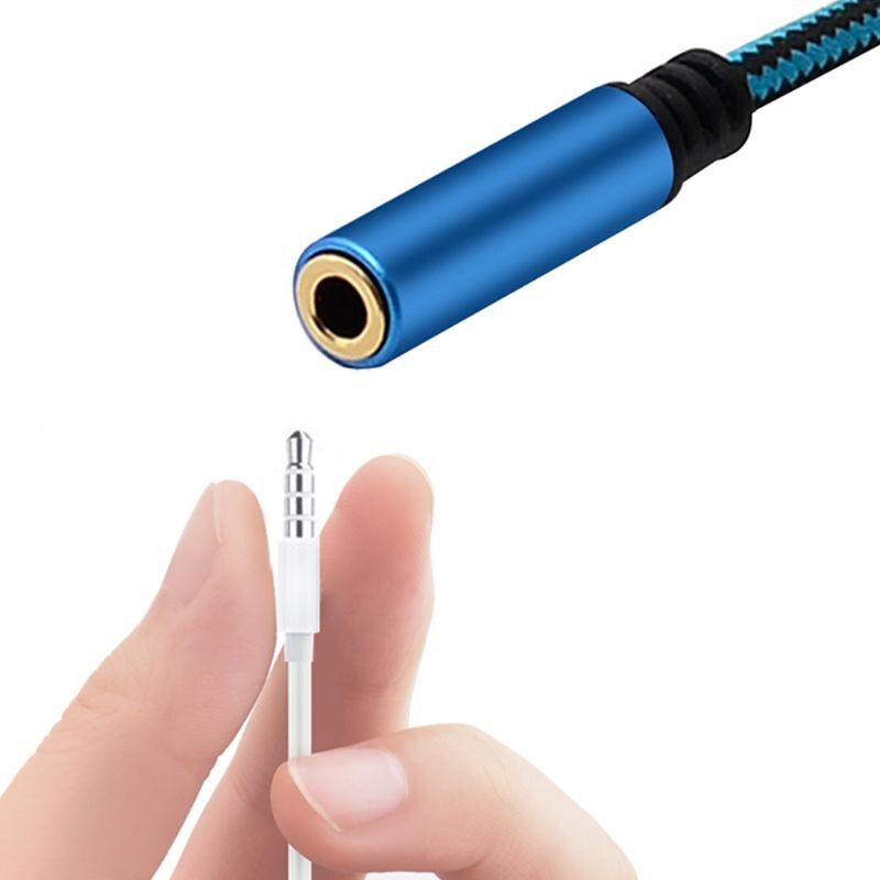 0.2m/1m 2In1 USB to 3.5mm Audio Cable USB Computer AUX Headphone Adapter Cable for App-le Be-ats Earphones