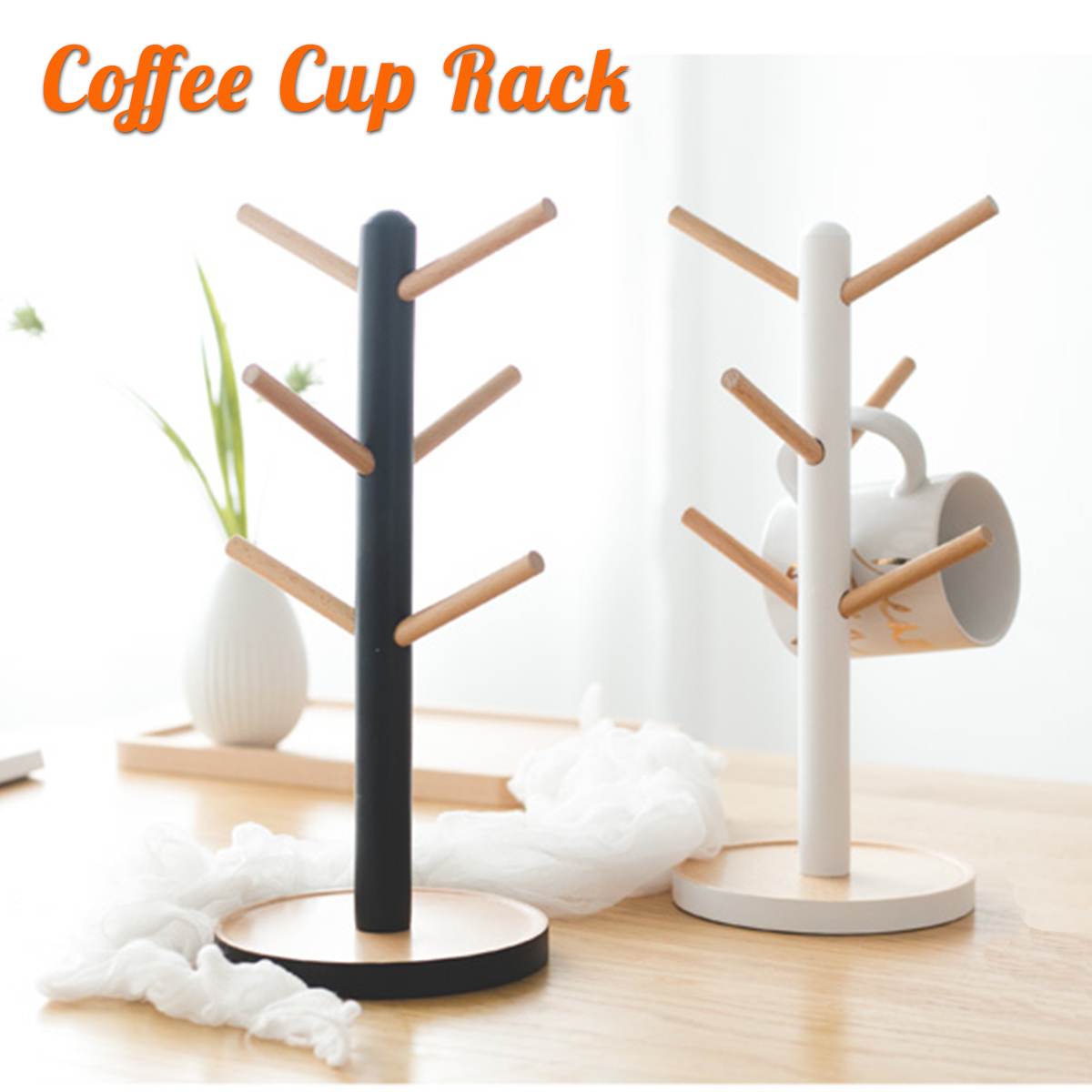 Cuisine support de verre bois tasse étagère de rangement café thé tasse étagère de rangement Drain bricolage assemblage suspendus présentoir décor à la maison