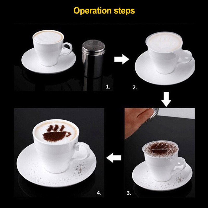 Easy Coffee Drawing Stencils Template Fancy Coffee Mat Decorating Stencils Kitchen Tools For Coffee Latte ChocolatePromotion