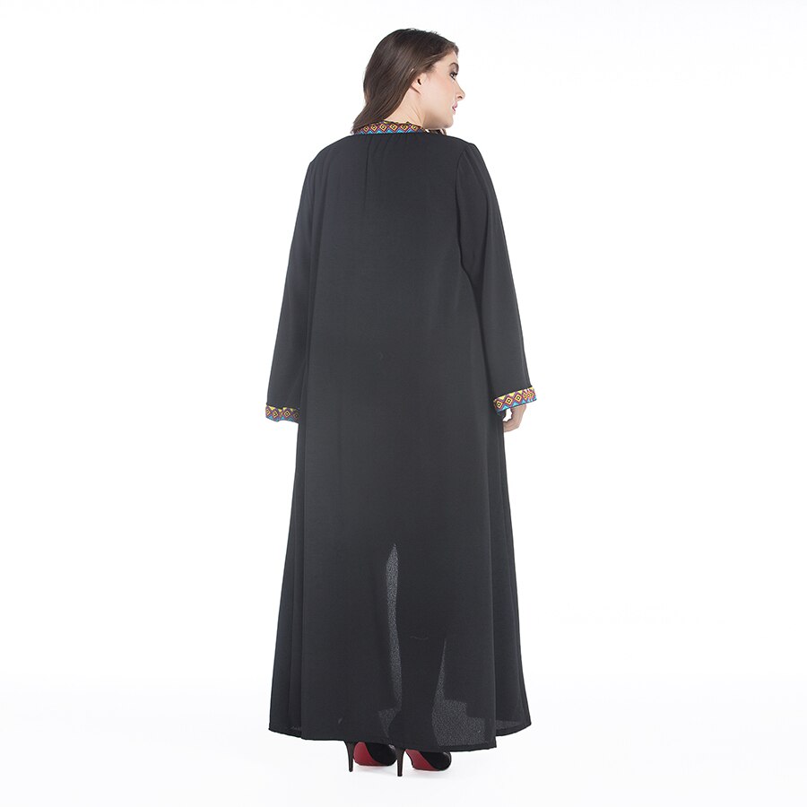 Muslimsk kjole abaya i dubai islamisk tøj til kvinder jilbab djellaba kappe musulmane tyrkisk baju kappe kimono kaftan