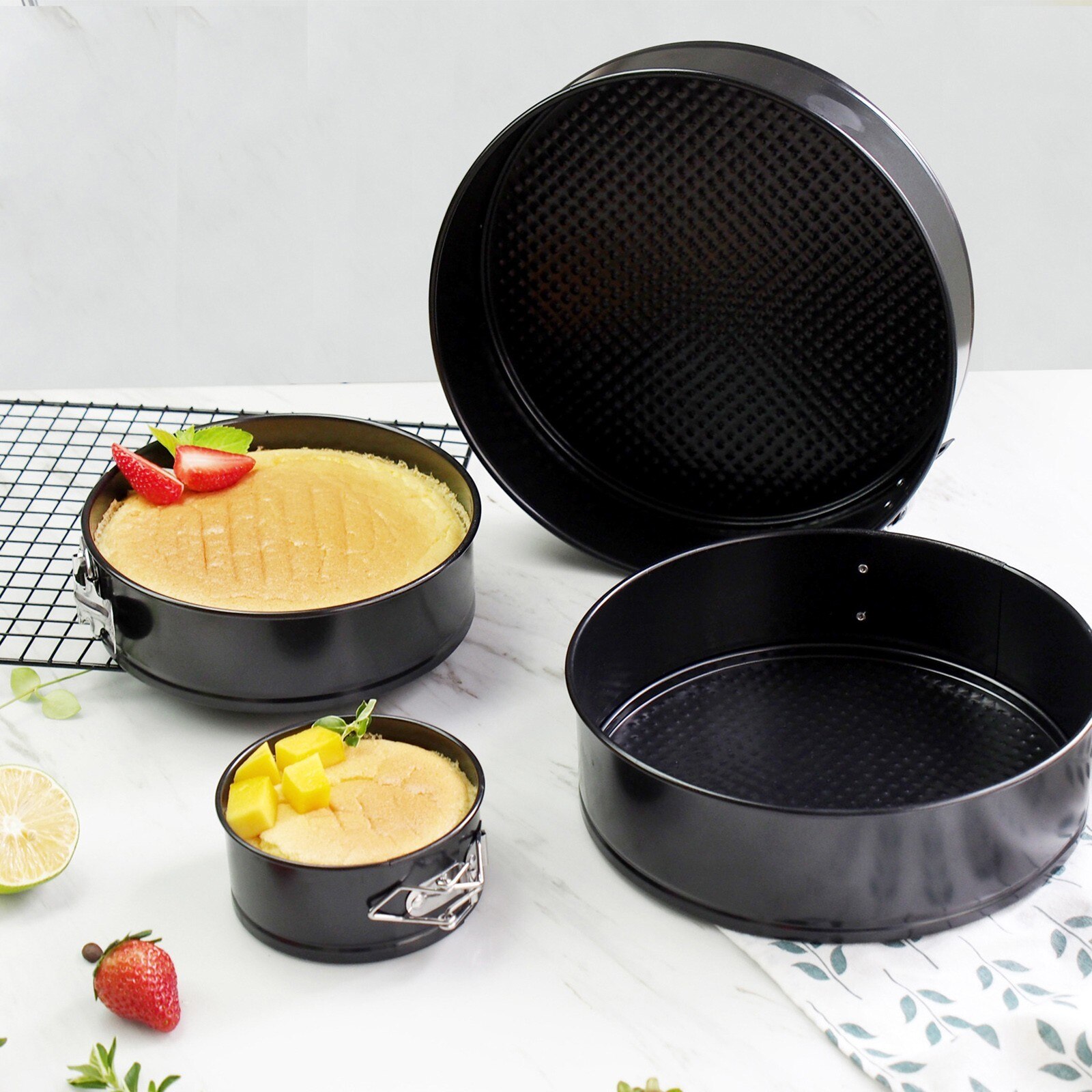25# Cake Pan - Spring Form Cheesecake Baking Pan Pressure Cooker Nonstick Leakproof Baking Tray Cheesecake Mold Bakeware Tool