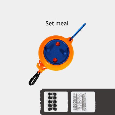 8m Portable Clothes Line Windproof Recycling Cassette Retractable Outdoor Travel Drying Clothing Hanger Rope With Storage Case: Package 2