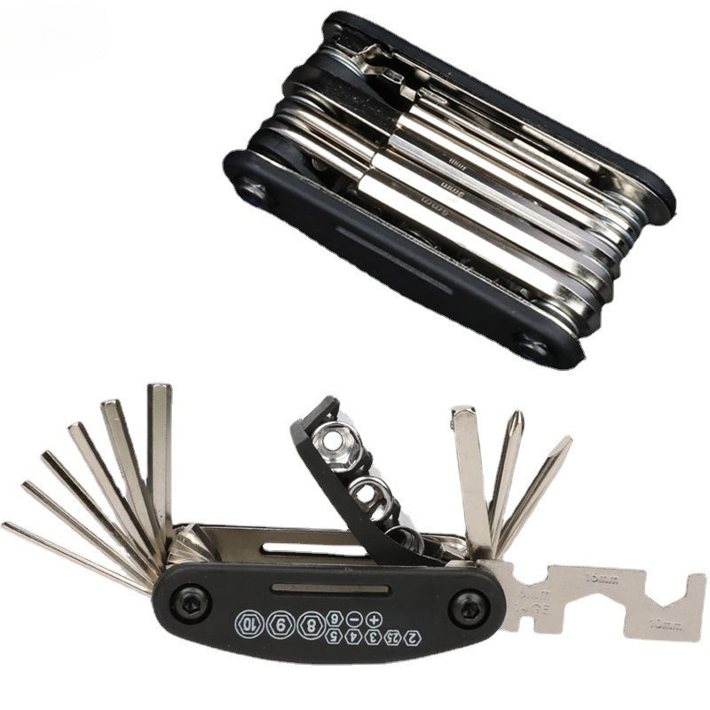 16 in 1 Mountain Bike Portable Socket Multipurpose Wrench Bicycle Multi Tool Screwdriver Motorcycle Bicycle Repair Tools