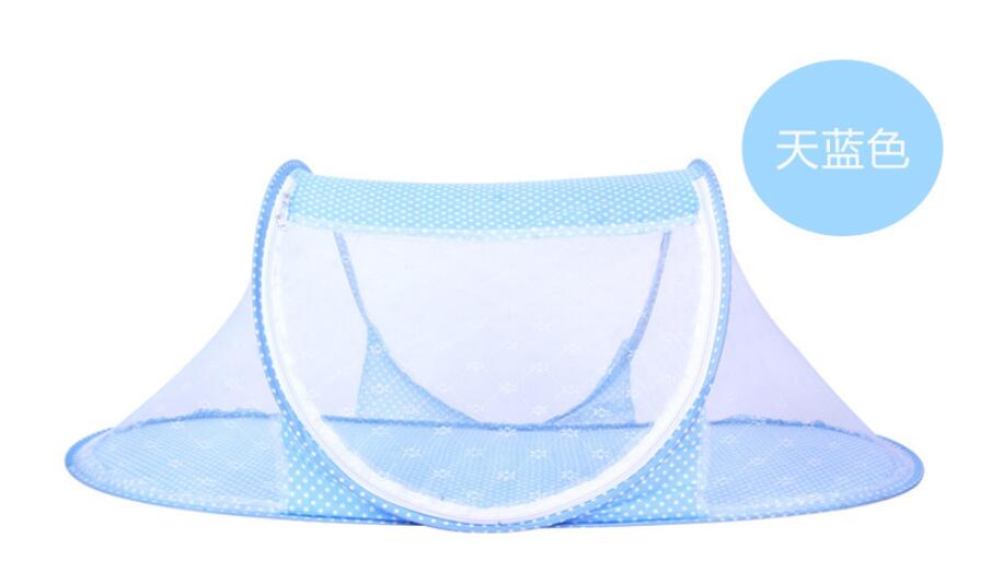 Neue Tragbare Faltbare Baby Bett Moskito Netz Polyester Neugeborenen Schlaf Bett Reise Bett Netz Spielen Zelt freundlicher tragbare Baby bett: 1pc Blau