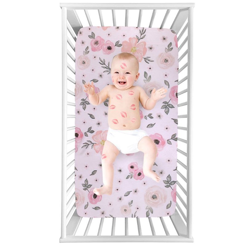 Vugge monteret ark blød åndbar baby seng madras dække udskrivning nyfødt sengetøj til barneseng