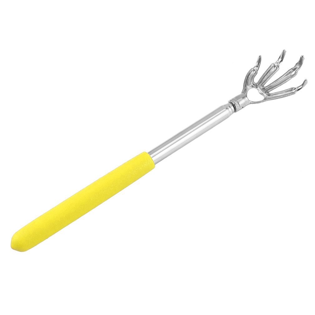Compact Telescopic Claw Stainless Steel Massager Back Scratcher Adjustable Back Scratching Massage Hand Claw Protective Stinger