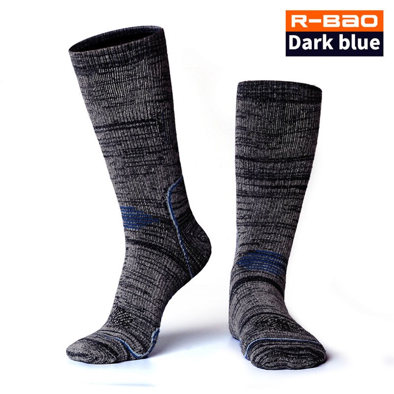 R-BAO Warm Sports Socks Men Thickening Alaska Terry Thermo Sock Skiing Outdoor Thermal Sock High Warmth Snow Hiking Sport: color 2 / XL