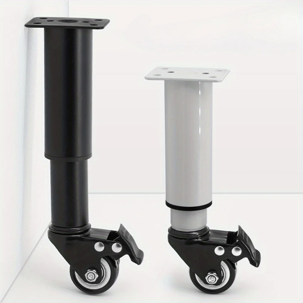 Ruedas de acero laminado en frío, ruedas de mesa, correas de freno, ruedas giratorias de acero inoxidable, ruedas universales, pies telescópicos
