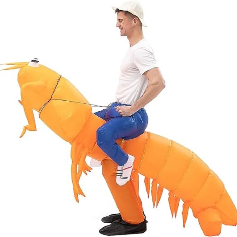Cycling animals inflatable clothing for adults Halloween and Christmas: Beige