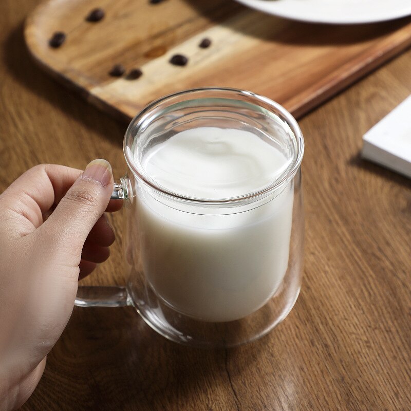 Heat Resistant Double Wall Tea Glass Cup Beer Coffee Cup Set Handmade Healthy Beverage Glasses Transparent Drink