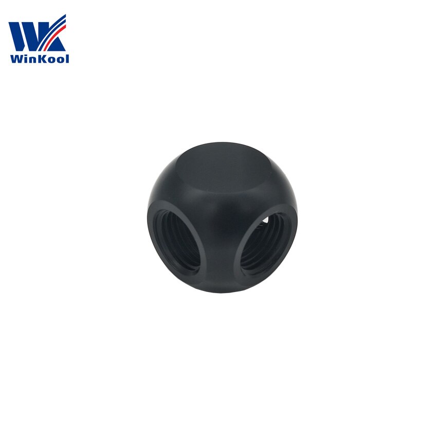 Winkool G1/4 "Threads 3-Weg 4-Weg Connector Tee Fittings Splitter Voor Waterkoeling: Black / 3-Way