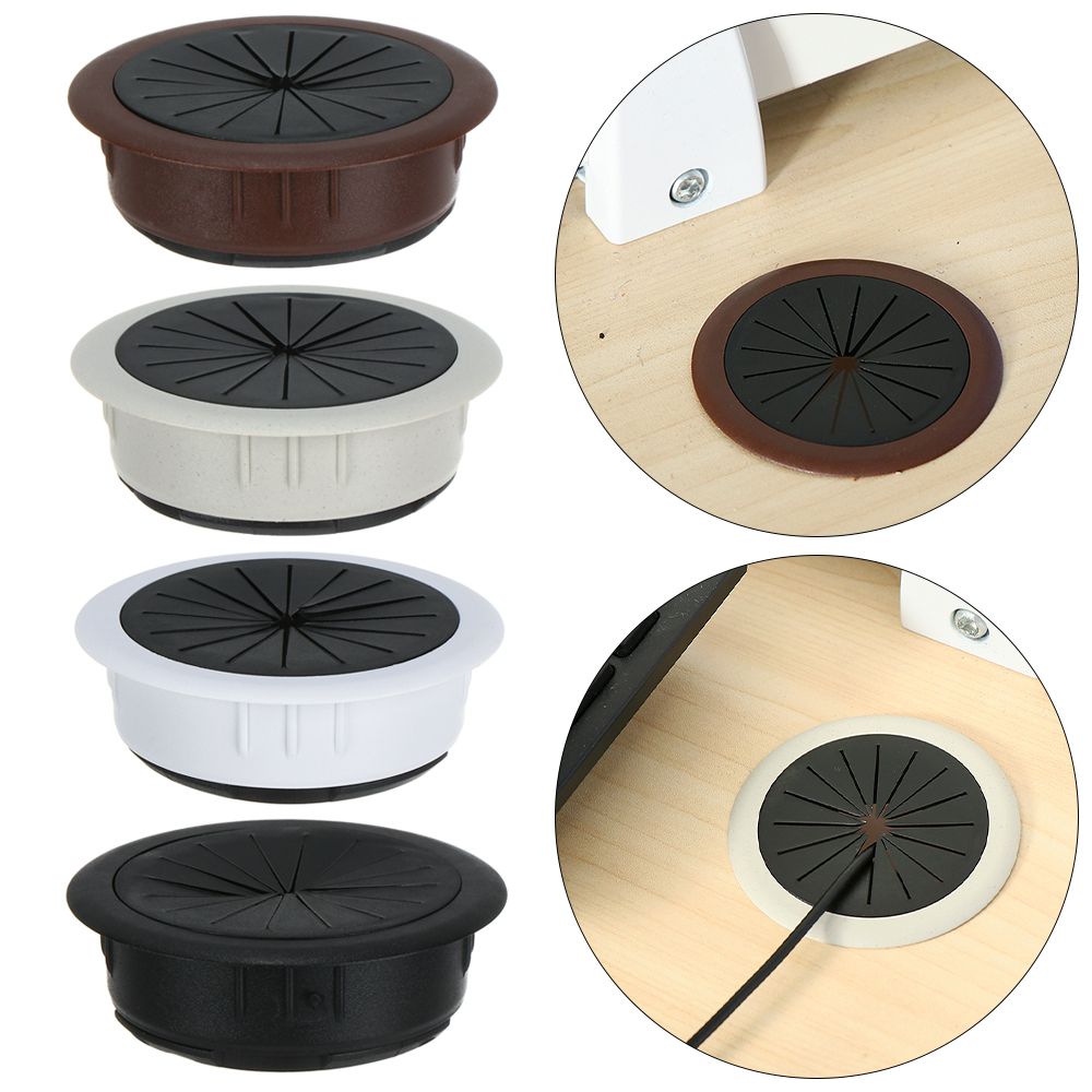 Couvercle de trou de fil pratique, attache de câble de Table de bureau, œillet d&#39;ordinateur, sortie de câble de Table, prise anti-poussière, organisateur de rangement bien rangé