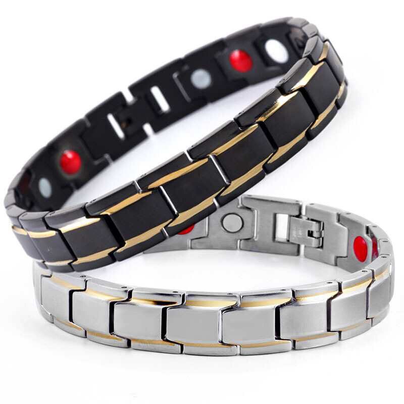 Bracelets de thérapie magnétique de Germanium d'hologramme de femmes guérissant le Bracelet d'équilibre d'énergie de Tourmaline noire des hommes bijoux de soins de santé