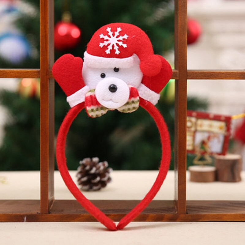 Christmas cartoon headband with lights party headband headband christmas hat christmas: Deep Sapphire